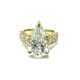 STACEY Rings  6.60   with 5.85  Pear Lab Grown Diamond 0.75  Sides set on 5.33gr 14k YG