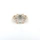 Stacey Rings  6.77   with 5.88  Emerald Cut Lab Grown Diamond 0.89  Sides set on 4.32gr 14k YG