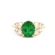 Rings-Bridal, Emerald  14k YG  Gemma