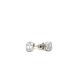 LUCY Earrings  0.48   with 0.48  Emerald Cut Lab Grown Diamond Sides set on -0.10gr 10k WG