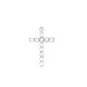 Lab Grown Cross Pendant  0.76ctw Round set on 0.69gr 10k WG