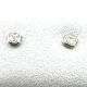 Sparkles Earrings  0.84   with 0.84  Asscher Lab Grown Diamond Sides set on 0.67gr 10k WG