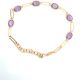 Color Candy Collection with 18 pcs OV Amethyst Gemstone 17.1 set on 14K Gold Plated Silver