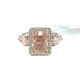 Platinum Lab Grown Diamond  Rings  Pink Radiant 2.01CT Mixed    0.96CTW 1D  -2.97CTW  5.15GR
