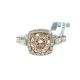 Platinum Lab Grown Diamond Ring Pink Round 1.66CT Mixed 19D- 0.47CTW 2.13CTW/  4.43GR