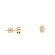 Lab Grown Lucy Collection Earrings with 2 pcs 0.4 ctw set on 0.74 gr 10k YG 0.82 GW