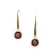 Color Candy Collection Earrings with 2 pcs 5MM RD Garnet set on 1.45 gr SS/14k YG 