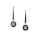 Color Candy Collection Earrings with 2 pcs 5MM RD Blue Topaz set on 1.45 gr SS/14k WG 