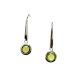 Color Candy Collection Earrings with 2 pcs 5MM RD Peridot set on 1.45 gr SS/14k WG 