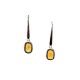 Color Candy Collection Earrings with 2 pcs 6X4 CU Citrine set on 1.55 gr SS/14k WG 