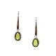 Color Candy Collection Earrings with 2 pcs 6X4 OV Peridot set on 1.55 gr SS/14k WG 