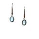 Color Candy Collection Earrings with 2 pcs 6X4 OV Swiss Blue Topaz set on 1.55 gr SS/14k WG 