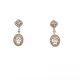14KP 3/4 CTW OVAL  FASHION EARRING