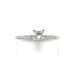 14KW 1/2 CTW P/C ENGAGEMENT RING W/ 1/3 CT P/C CTR
