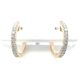 Basics Earrings  HOOPS 0.59 ct Natural Diamond 24 DIA 1.8MM Diamond Earrings , With 4.23G 14ky - 4.35 GW