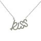 14KW NATURAL DIAMOND KISS NECKLACE, 54D-0.40CTW, 14KW-2.30GR