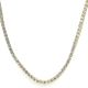 14KY LAB GROWN DIAMOND TENNIS NECKLACE, 143RD-15.54CTW 14KY-10.68GR 18 INCH