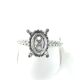Bridal Collection Semi Mount 100 RD Natural Diamonds 0.9 set on 3.4 gr 14k WG