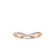 14KR LAB GROWN DIAMOND CURVED BAND, 12D-0.09CTW, 14KR-1.08GR SZ 8