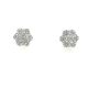14KW LAB GROWN DIAMOND FLOWER CLUSTER STUD 14RD-2.20CTW 14KW-2.08GR