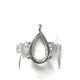 14KW LAB GROWN DIAMOND SEMI MOUNT FOR 4CT PEAR 6OV-1.26CT 14KW-3.11GR