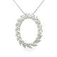 14KW LAB GROWN DIAMOND NECKLACE OVAL FRAME 16MQ-6.59CTW 14KW-5.26GR