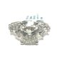 14KW LAB GROWN DIAMOND ENGAGEMENT RING NON CERT F-G VS+ 1RA-3.10CT 8D-0.275CTW 14KW-3.095GR