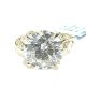 14KY LAB GROWN DIAMOND ENGAGEMENT RING NON CERT F-G VS+ 1RD-4CT 8D-0.24CTW 14KY-3.282GR