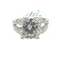 14KW LAB GROWN DIAMOND ENGAGEMENT RING NON CERT F-G VS+ 1RD-3.21CT 32D-0.4CTW 14KW-2.82GR