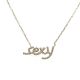 14KY NATURAL DIAMONDS SEXY NECKLACE  41RD-0.15CTW 14KY-1.77GR