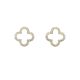 14KY NATURAL CLOVER EARRINGS  48RD-1.02CTW 14KY-2.17GR