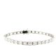 14KW LAB GROWN DIAMOND EMERALD TENNIS BRACELET NON CERT F-G VS+ 34EM-14.7CT  14KW-4.67GR