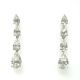 14KW LAB GROWN DIAMOND 4STONE DROP EARRINGS  8PE-3.55CTW 14KW-1.17GR