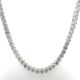 14KW LAB GROWN DIAMOND TENNIS NECKLACE  119RD-34.64CTW 14KW-16.99GR