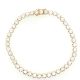14KY LAB GROWN DIAMOND ILLUSION SET TENNIS BRACELET  NON-CERT F VS+ 43RD-5.54CTW 14KY-4.78GR