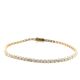 14KY LAB GROWN DIAMOND TENNIS BRACELET  NON-CERT F VS+ 60RD-5.16CT 14KY-4.01GR