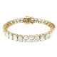 14k YG Lab Grown Diamond Oval Tennis Bracelet  33OV- 27.82CTW 13.07GR