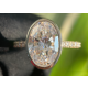 14k YG Lab Grown Diamond  Rings  Oval 4.08CT Round   21D- 0.54CTW 22D  -4.62CTW  3.77GR