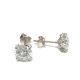 14k WG Lab Grown Diamond  Earrings  Round 2.03CT Round   8D- 0.07CTW 10D  -2.10CTW  1.07GR