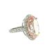 14k WG Lab Grown Diamond  Rings  Pink Oval 8.51CT Round   42D- 1.29CTW 43D  -9.80CTW  3.25GR