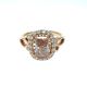 14k RG Lab Grown Diamond  Rings  Pink  VS1 Radiant 1.41CT Round   20D- 0.36CTW 21D  -1.77CTW  3.94GR