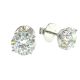 14k WG Lab Grown Diamond  Studs  Round 0.99CT Round   1D- 1.00CTW 2D  -1.99CTW  1.96GR