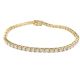 14k YG Diamond Tennis Bracelet F/H SI-I1 55RD- 5.00CTW  7 INCH