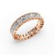 Emerald Shape Diamond Eternity Bands in Gold