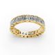 Emerald Shape Diamond Eternity Bands in Gold
