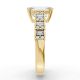 Emerald Shape Diamond Bridal Ring in Gold