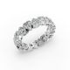 Heart Shape Diamond Eternity Bands in Gold