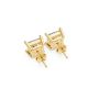 Princess Shape Lab Grown Diamond Push-Back Studs in 925 Silver