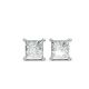 Princess Shape Lab Grown Diamond Push-Back Studs in 925 Silver