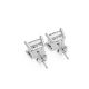Princess Shape Lab Grown Diamond Push-Back Studs in 925 Silver